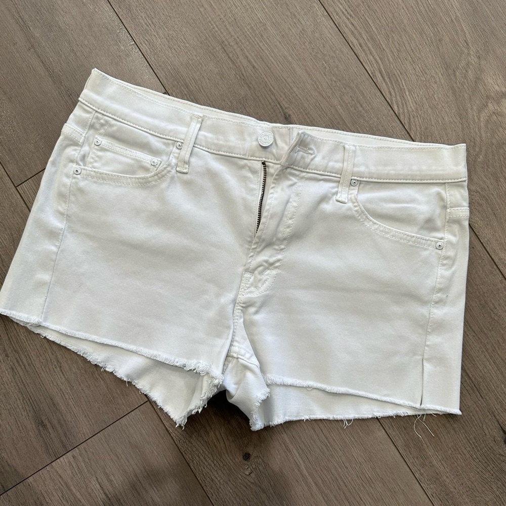 Mother denim cut off white Jean shorts. Size 28.